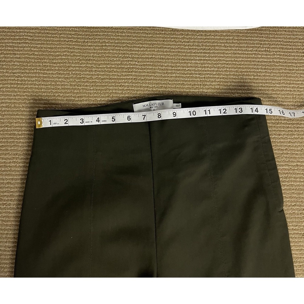 MM. La Fleur Women Green Ankle Dress Pants Size 10 Zip Side - Picture 5 of 14